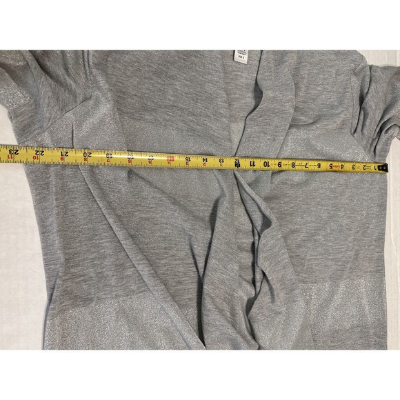 Chico’s Lightweight Silver 3 US XL Open Cardigan Sweater Duster - Picture 13 of 16
